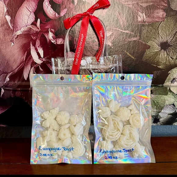 NEW 3-Pc WAX MELTS Bath & Body Works Candle Wax Melts - CHAMPAGNE TOAST in Bag - Picture 3 of 3